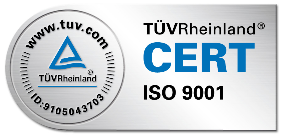 TÜV certificated DIN EN ISO 9001:2000