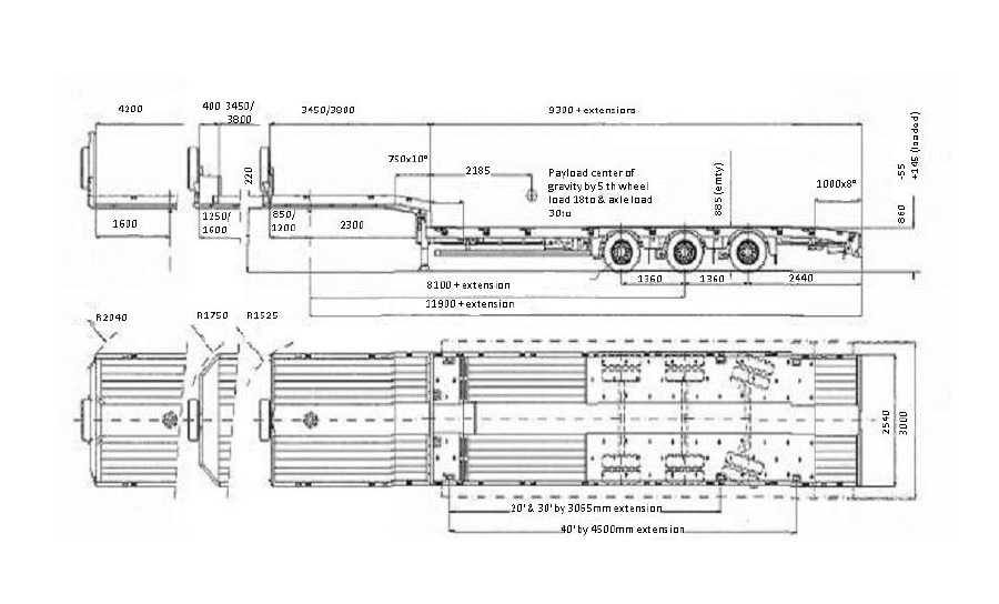 MAX Trailer 3-Achs-Semi-Sattelauflieger (40