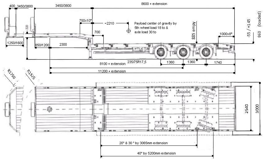 MAX Trailer 3-Achs-Semi-Sattelauflieger (30