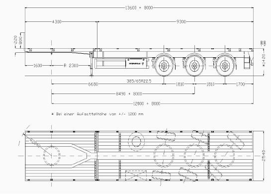 Faymonville 3-axle TELEMAX (3-axle-plateau-trailer) single telescopic