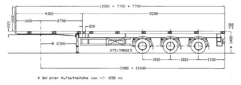 Faymonville 3-axle TELEMAX (3-axle-plateau-trailer, double telescopic)