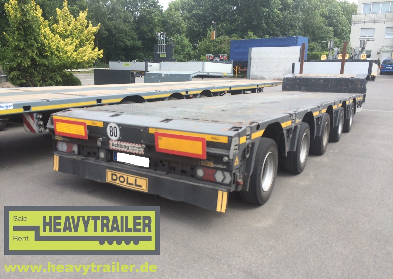 Doll 5-axle-semi-trailer with Panther-axle double telescopic