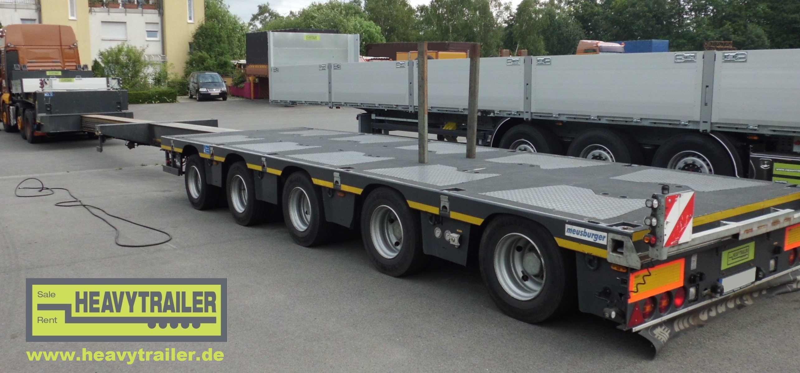 Meusburger 5-axle-semi-trailer with hydraulic ramps