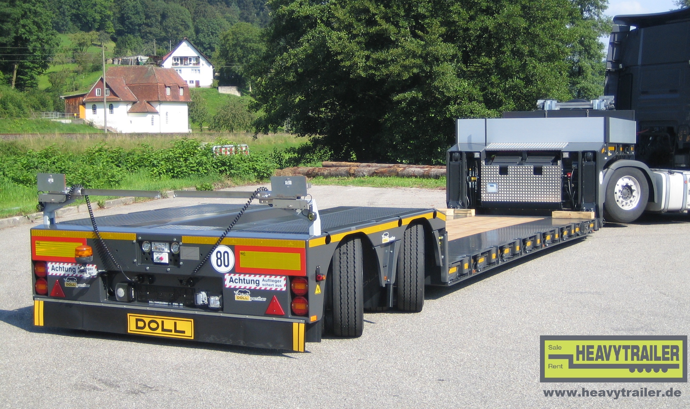 Doll 2-axle low-deck trailer with Panther-axle