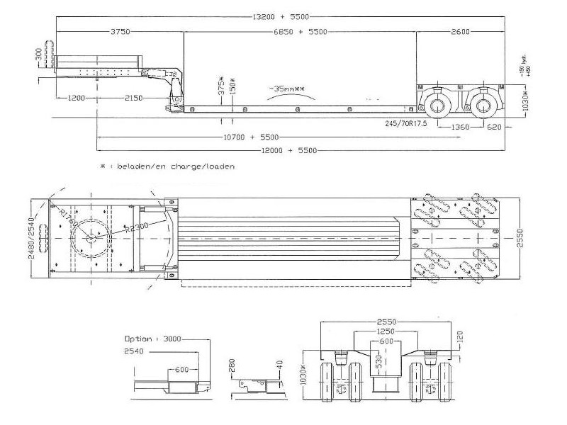 Faymonville 2-axle MEGAMAX trailer with swinging half axles