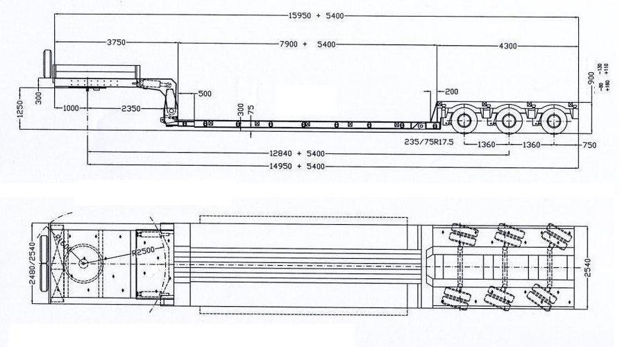 Meusburger 3-axle-low-deck-trailer