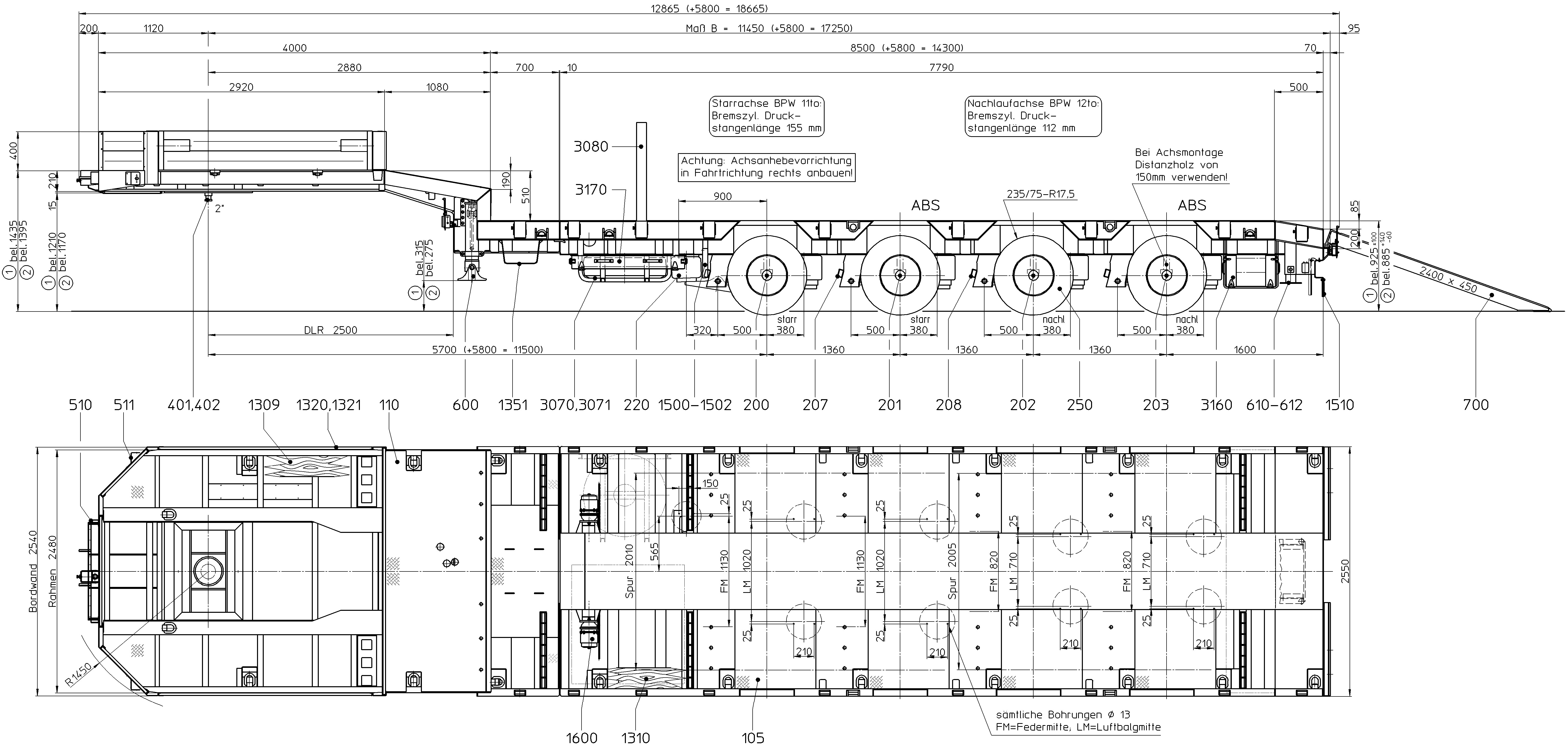 Goldhofer 4-осный земи-полуприцеп, выдвижной, STN-L 4-48/80 A