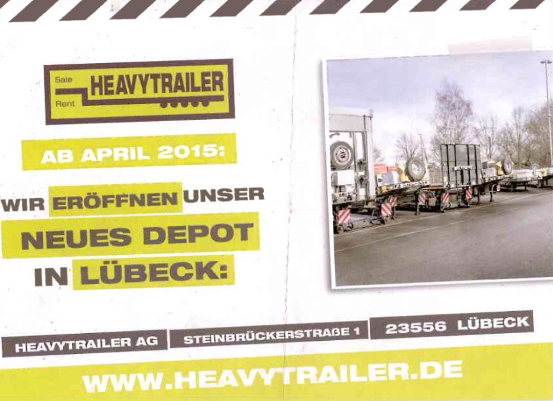 Открытие в апреле филиала Heavytrailer AG в Любике.